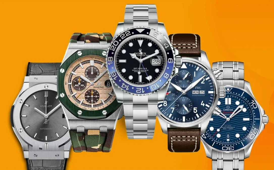 Hublot, Audemars Piguet, Rolex GMT-Master II, IWC and Omega Seamaster watches